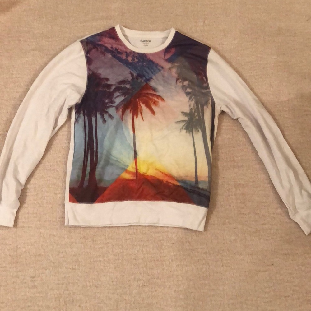 MultiColor Tropical SweatShirt Size Large